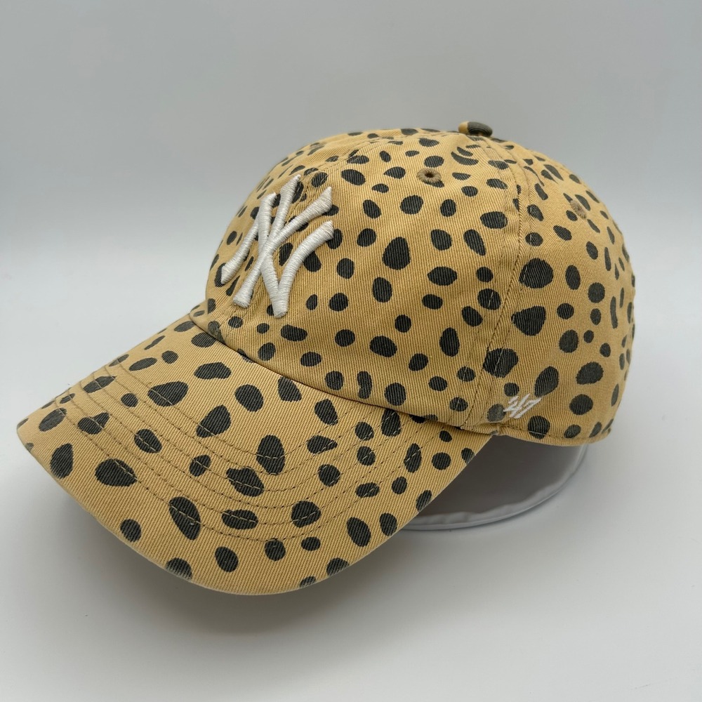 New York Yankees Hat '47 Brand Clean Up Women OS Leopard Print Streetwear Animal